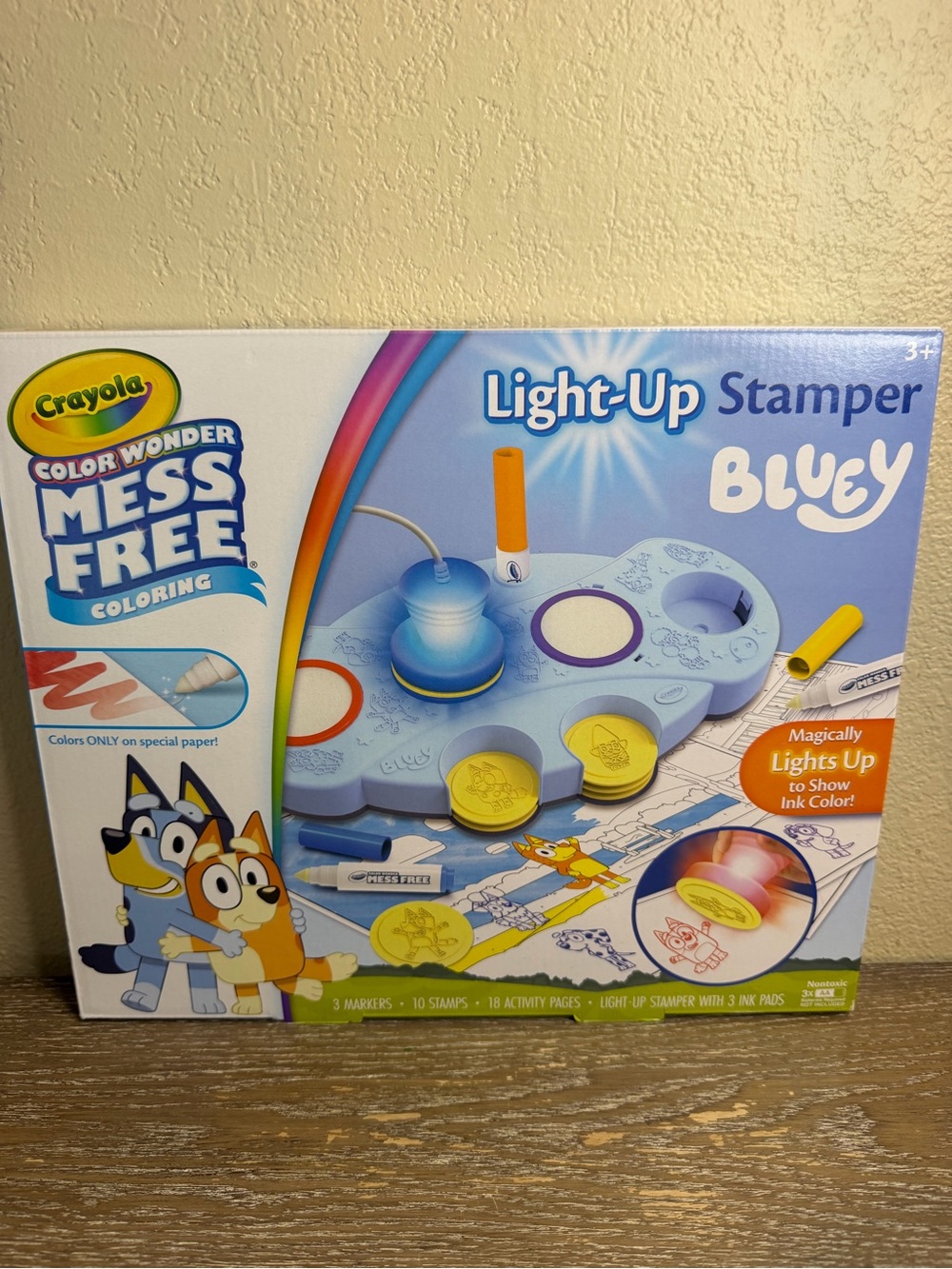 New Crayola Bluey Color Wonder Magic Light Brush, Mess Free Paint Set